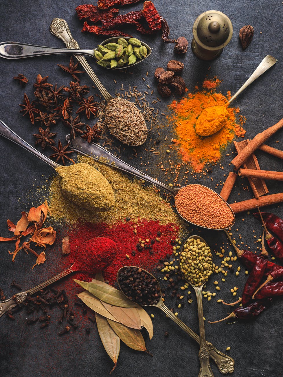 assorted cooking spices