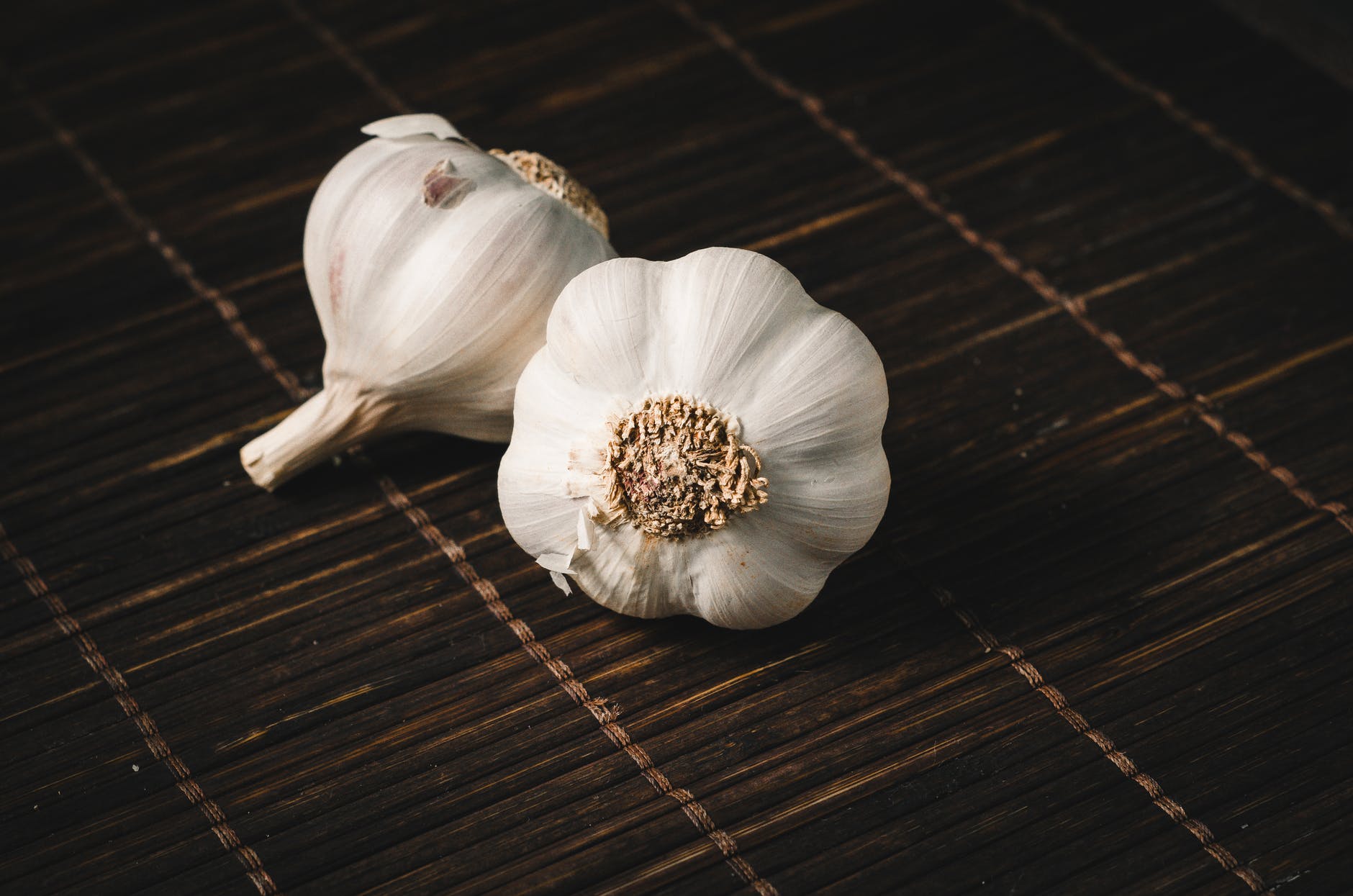 two white garlics